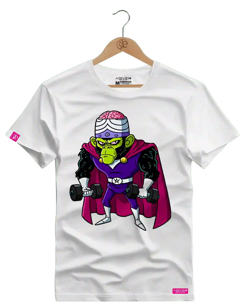 Camiseta Algodão Premium Estampa Macaco Louco Fitness - Azevedo Encantu's