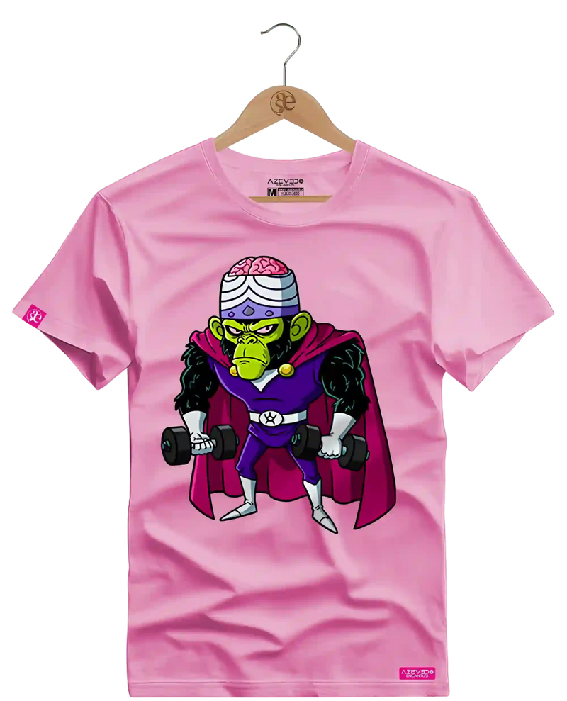 Camiseta Algodão Premium Estampa Macaco Louco Fitness - Azevedo Encantu's
