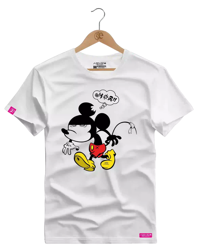 Camiseta Algodão Premium Estampa Mickey Bravo - Azevedo Encantu's