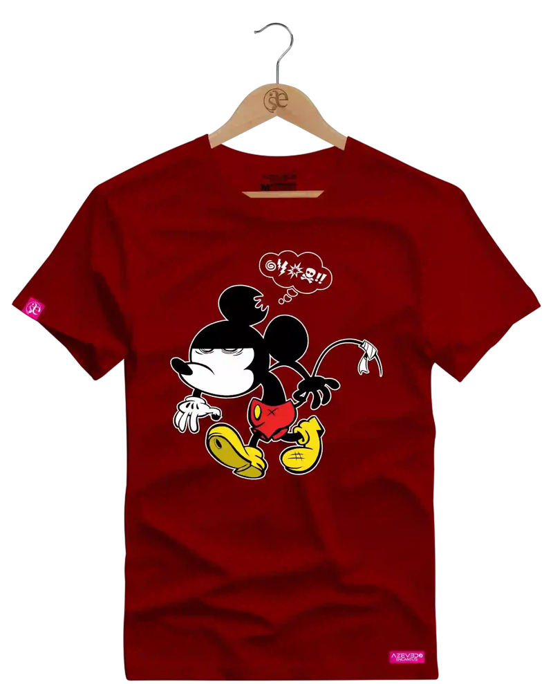 Camiseta Algodão Premium Estampa Mickey Bravo - Azevedo Encantu's