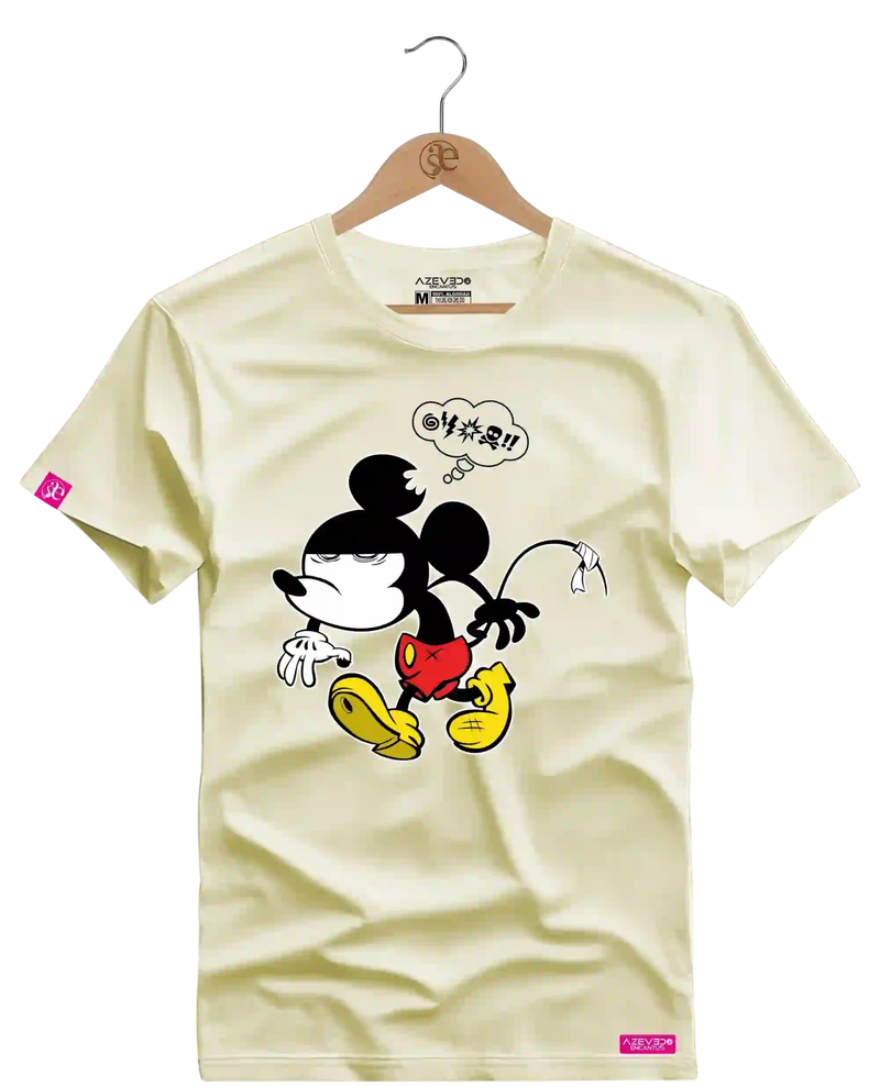 Camiseta Algodão Premium Estampa Mickey Bravo - Azevedo Encantu's