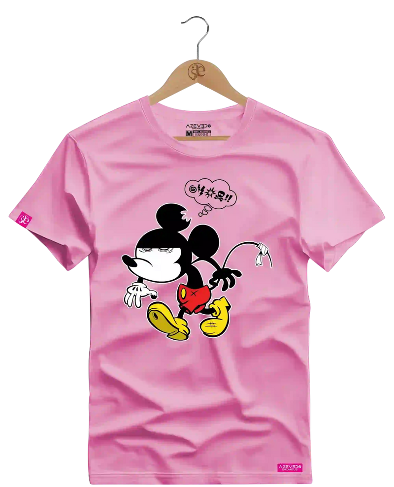 Camiseta Algodão Premium Estampa Mickey Bravo - Azevedo Encantu's