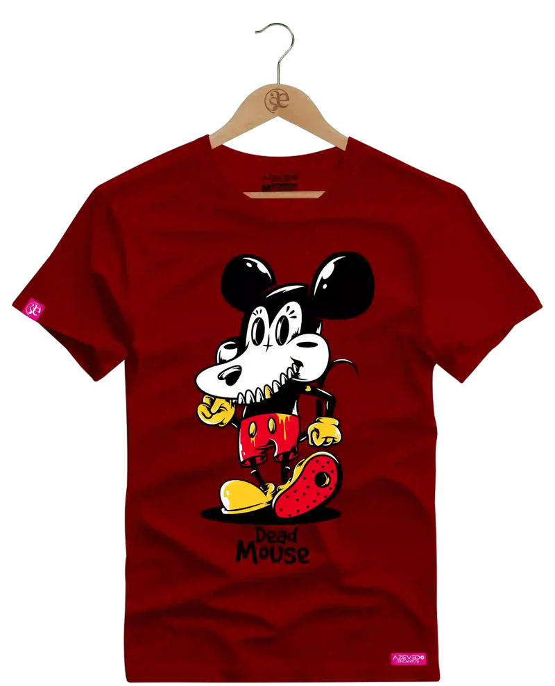 Camiseta Algodão Premium Estampa Mickey Dead Mouse - Azevedo Encantu's