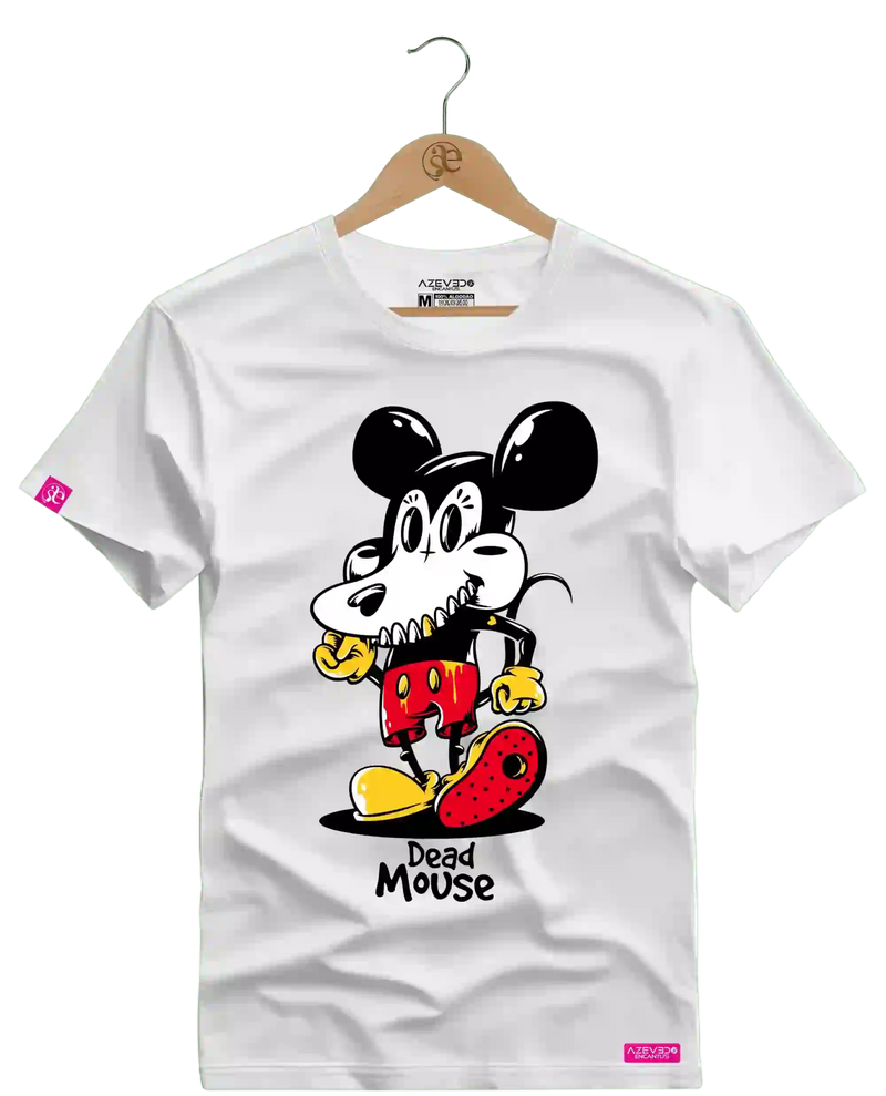 Camiseta Algodão Premium Estampa Mickey Dead Mouse - Azevedo Encantu's
