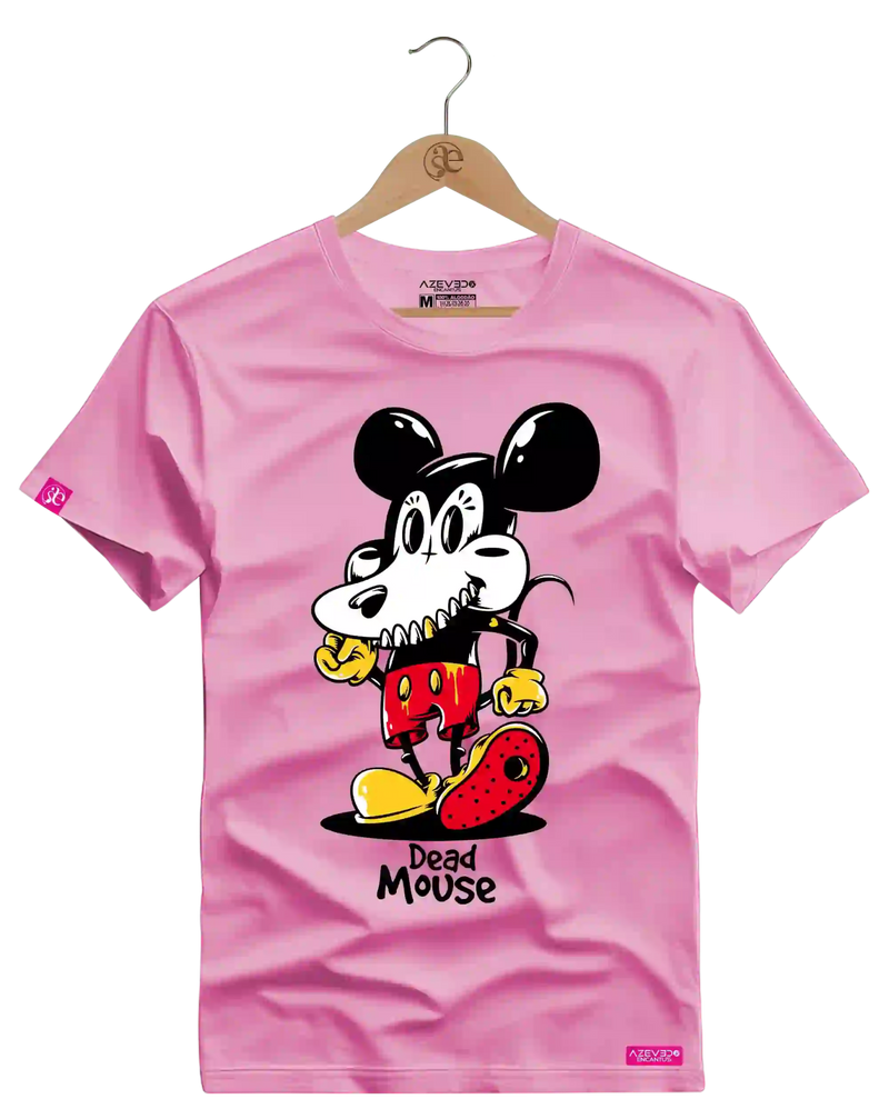 Camiseta Algodão Premium Estampa Mickey Dead Mouse - Azevedo Encantu's