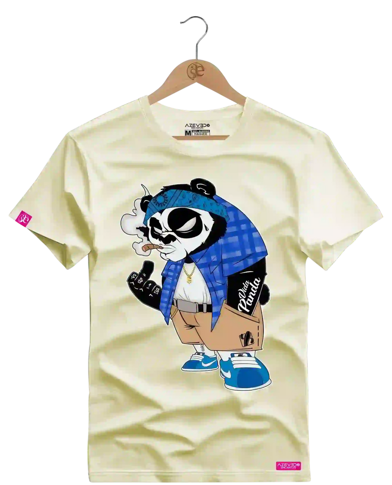 Camiseta Algodão Premium Estampa Panda Bad - Azevedo Encantu's