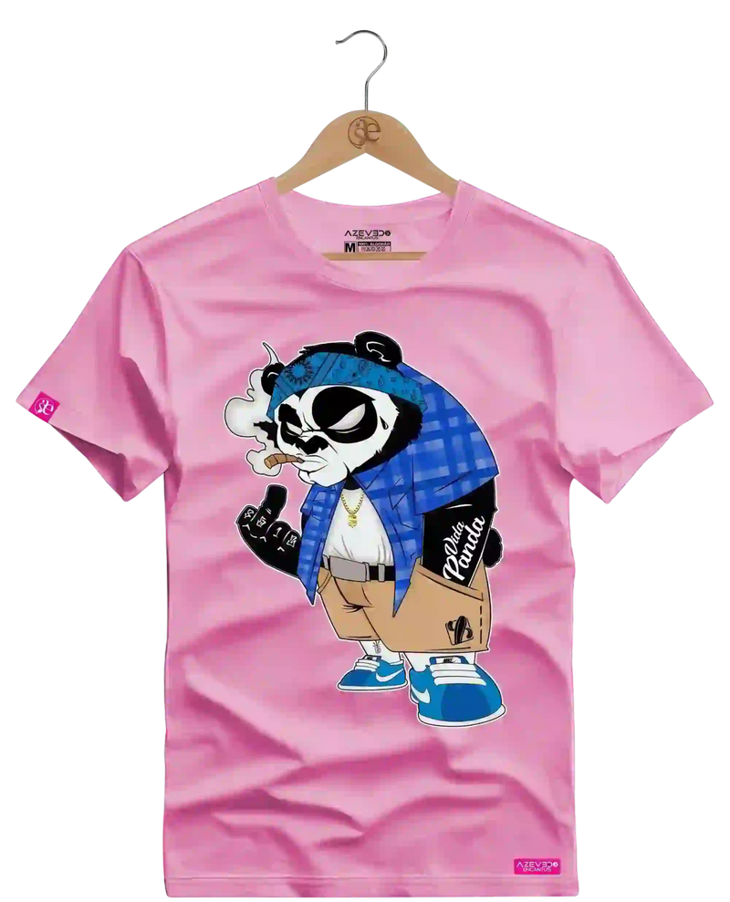 Camiseta Algodão Premium Estampa Panda Bad - Azevedo Encantu's