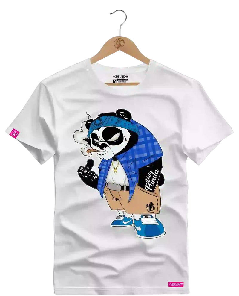 Camiseta Algodão Premium Estampa Panda Bad - Azevedo Encantu's