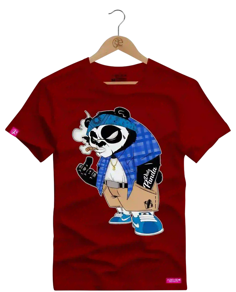 Camiseta Algodão Premium Estampa Panda Bad - Azevedo Encantu's