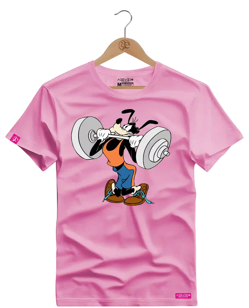 Camiseta Algodão Premium Estampa Pateta Fitness - Azevedo Encantu's