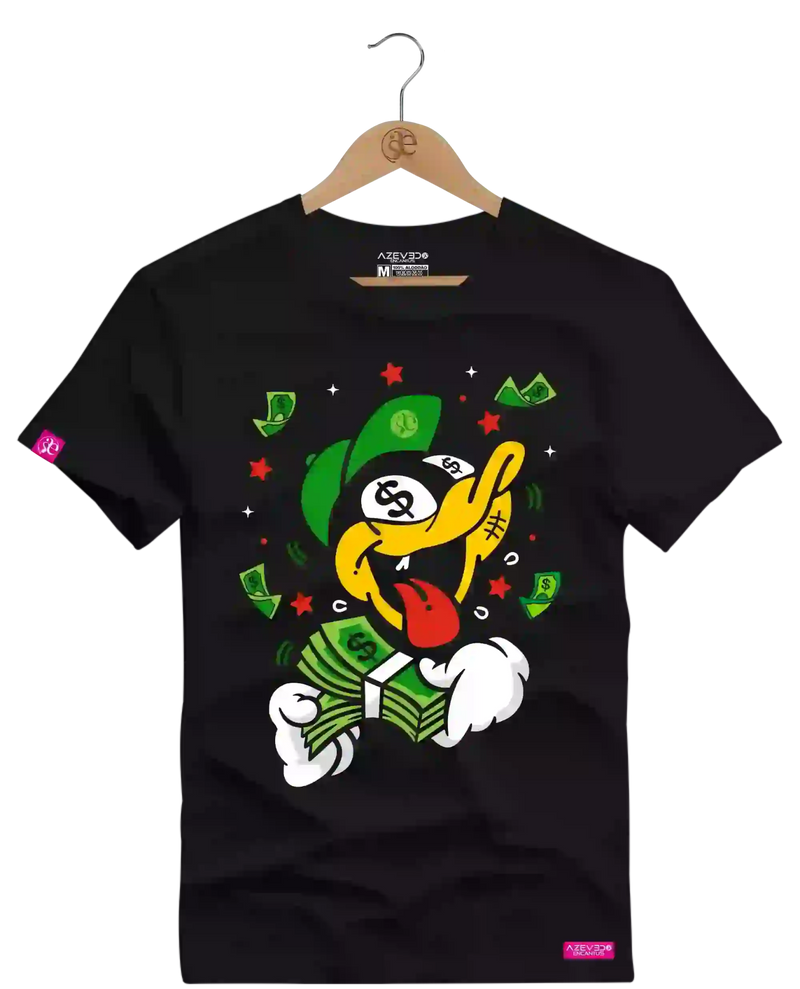 Camiseta Algodão Premium Estampa Pato Money - Azevedo Encantu's