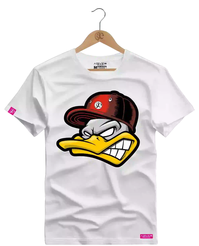 Camiseta Algodão Premium Estampa Pato Zangado - Azevedo Encantu's