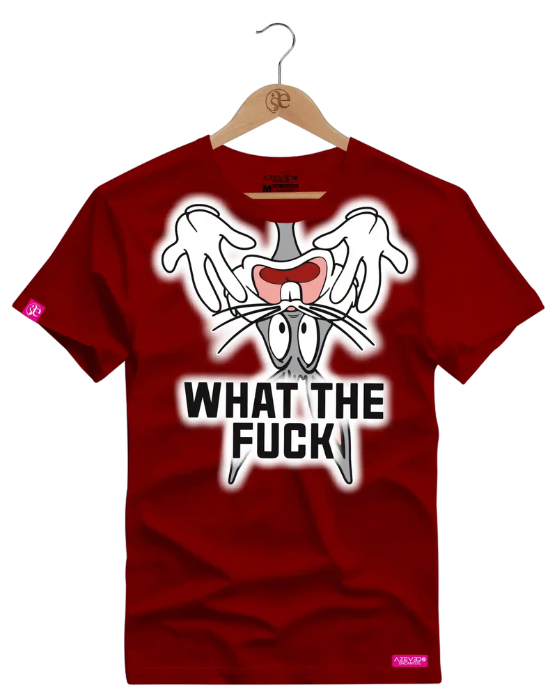 Camiseta Algodão Premium Estampa Perna Longa What The Fuck - Azevedo Encantu's