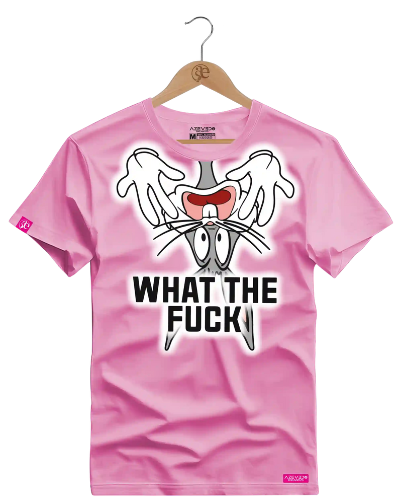 Camiseta Algodão Premium Estampa Perna Longa What The Fuck - Azevedo Encantu's