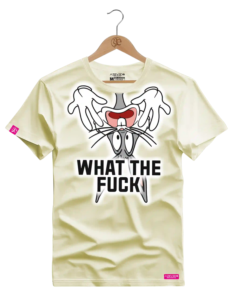Camiseta Algodão Premium Estampa Perna Longa What The Fuck - Azevedo Encantu's
