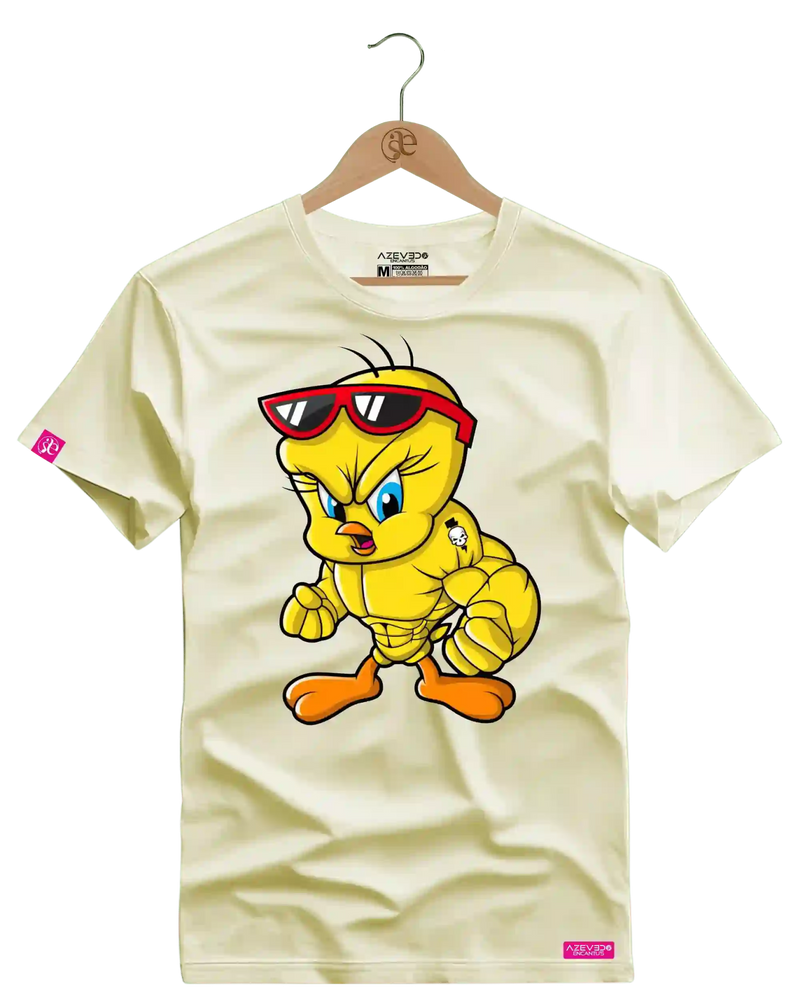 Camiseta Algodão Premium Estampa Piu Piu Bombado Fitness - Azevedo Encantu's