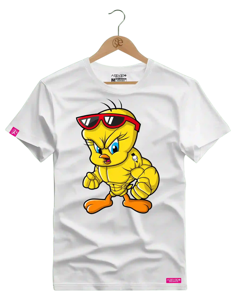Camiseta Algodão Premium Estampa Piu Piu Bombado Fitness - Azevedo Encantu's