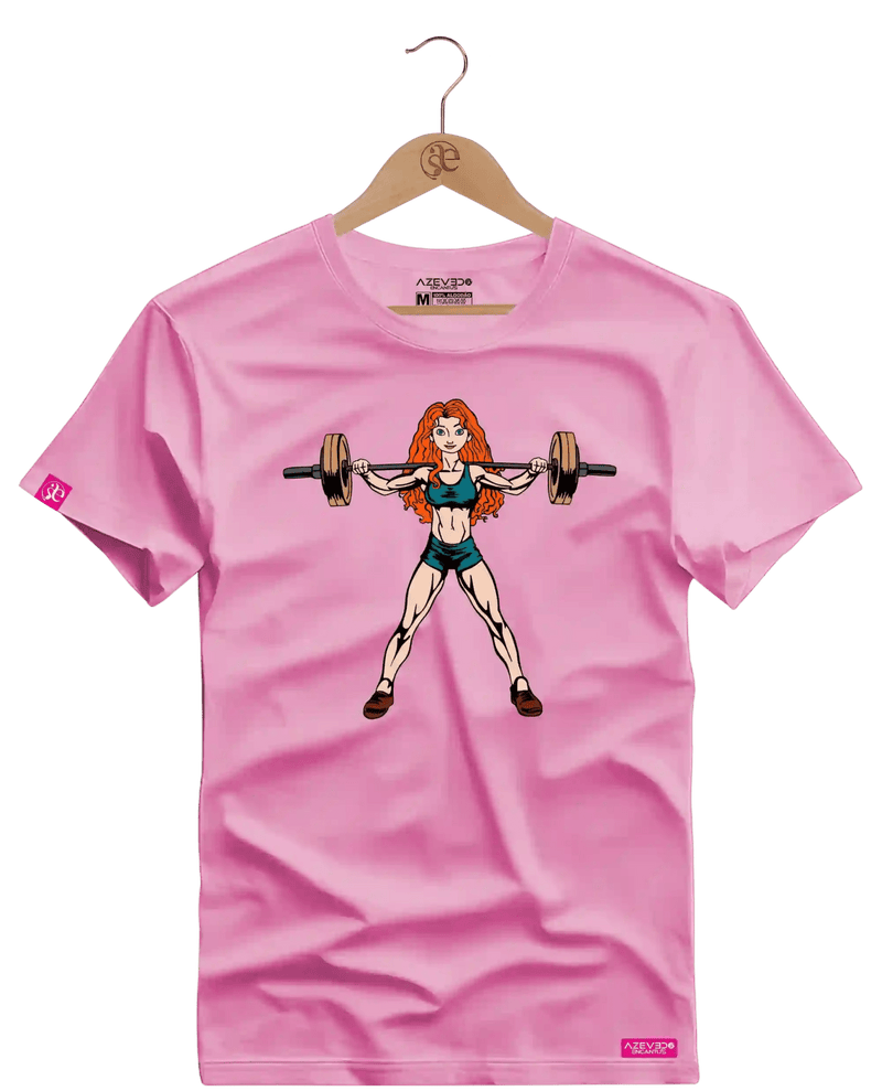 Camiseta Algodão Premium Estampa Princesa Merida Fitness - Azevedo Encantu's