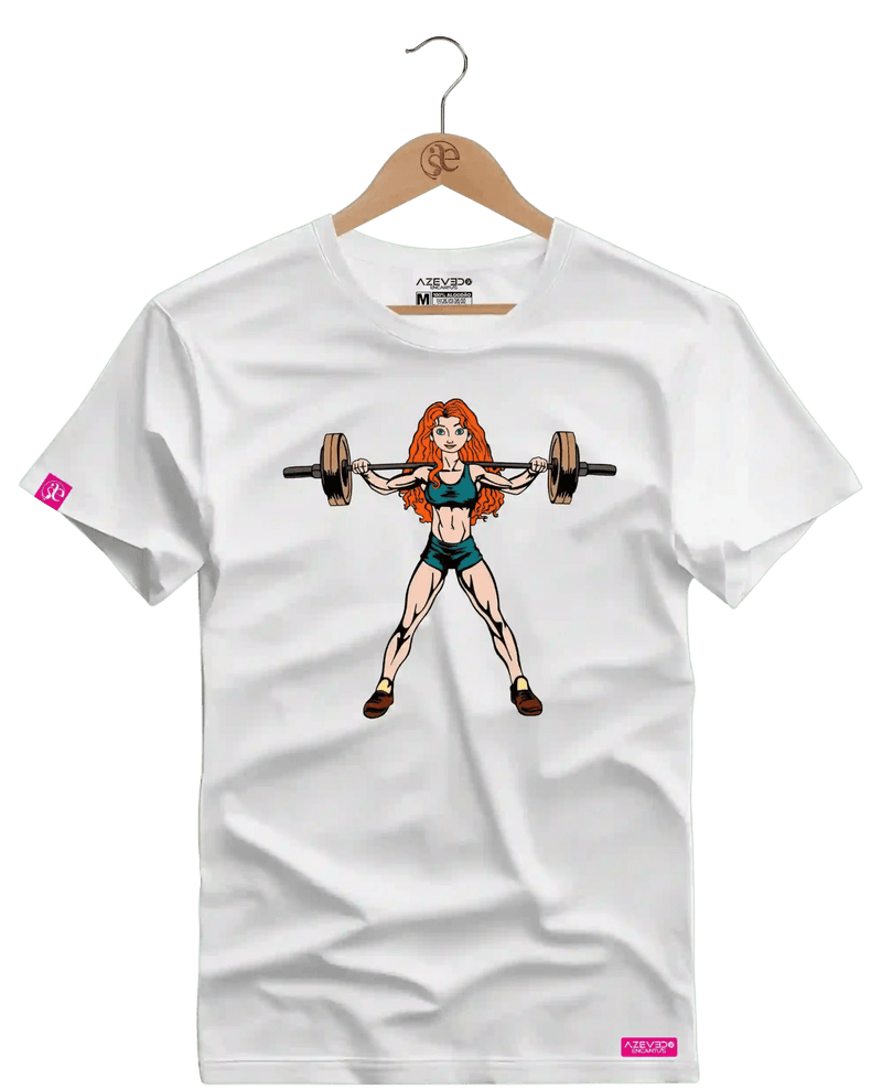Camiseta Algodão Premium Estampa Princesa Merida Fitness - Azevedo Encantu's