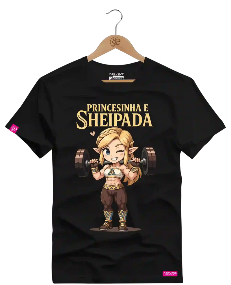 Camiseta Algodão Premium Estampa Princesinha e Sheipada - Azevedo Encantu's