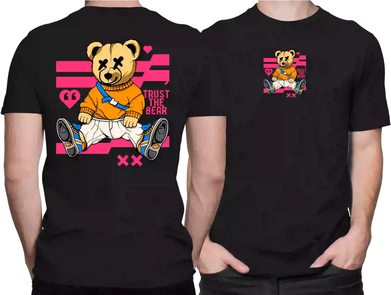 Camiseta Algodão Premium Estampa Trust The Bear - Azevedo Encantu's