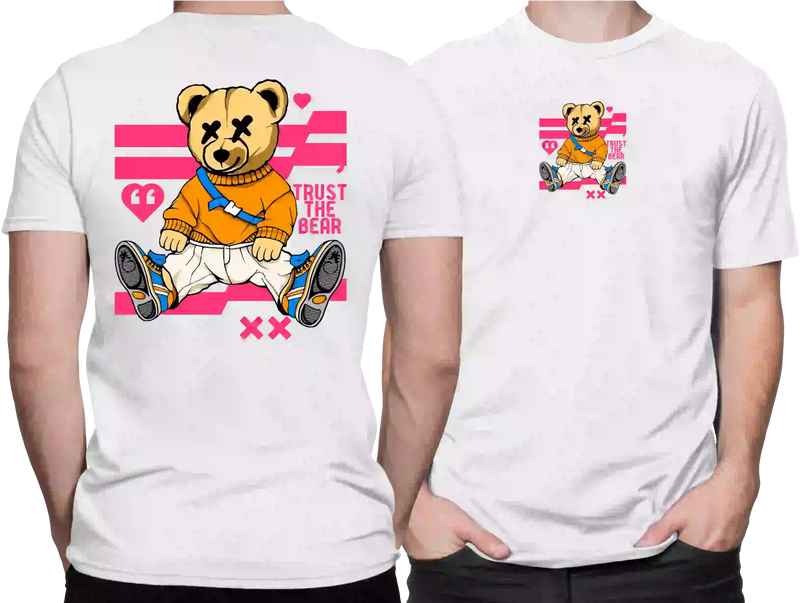 Camiseta Algodão Premium Estampa Trust The Bear - Azevedo Encantu's