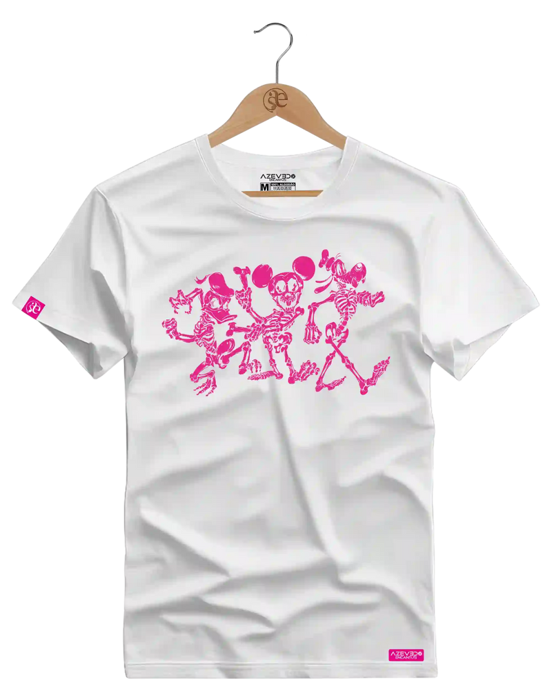 Camiseta Algodão Premium Estampa Turma Disney Esqueleto - Azevedo Encantu's