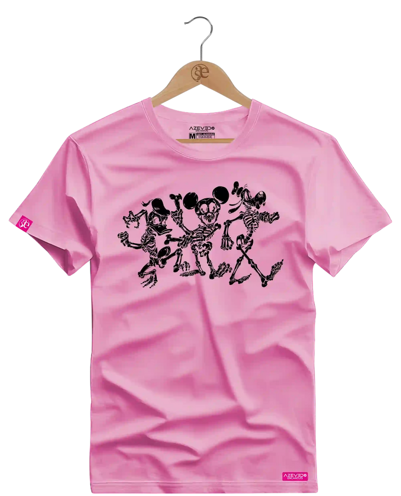 Camiseta Algodão Premium Estampa Turma Disney Esqueleto - Azevedo Encantu's