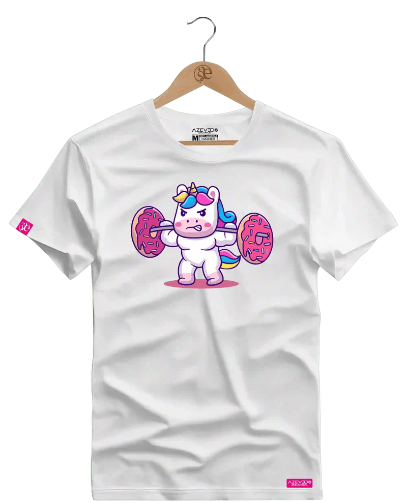 Camiseta Algodão Premium Estampa Unicornio Baby Fitness - Azevedo Encantu's