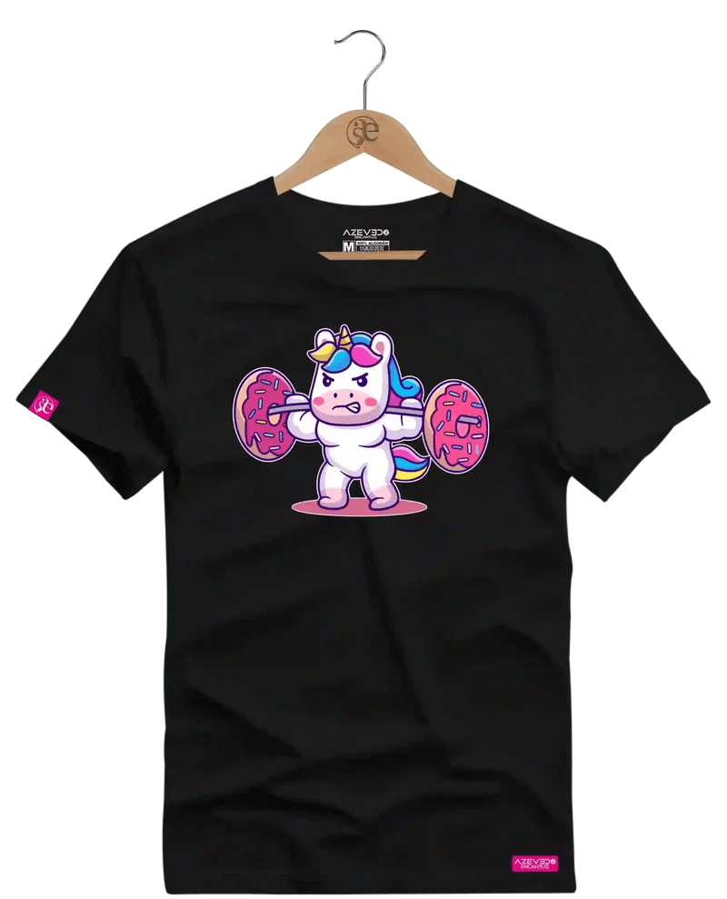 Camiseta Algodão Premium Estampa Unicornio Baby Fitness - Azevedo Encantu's