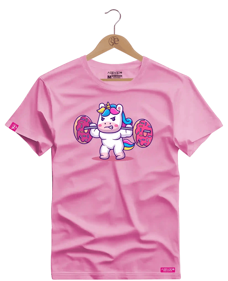 Camiseta Algodão Premium Estampa Unicornio Baby Fitness - Azevedo Encantu's