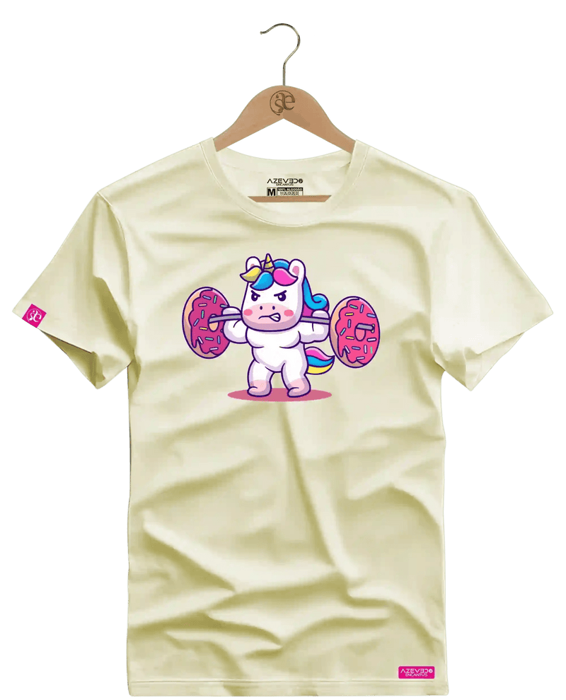 Camiseta Algodão Premium Estampa Unicornio Baby Fitness - Azevedo Encantu's