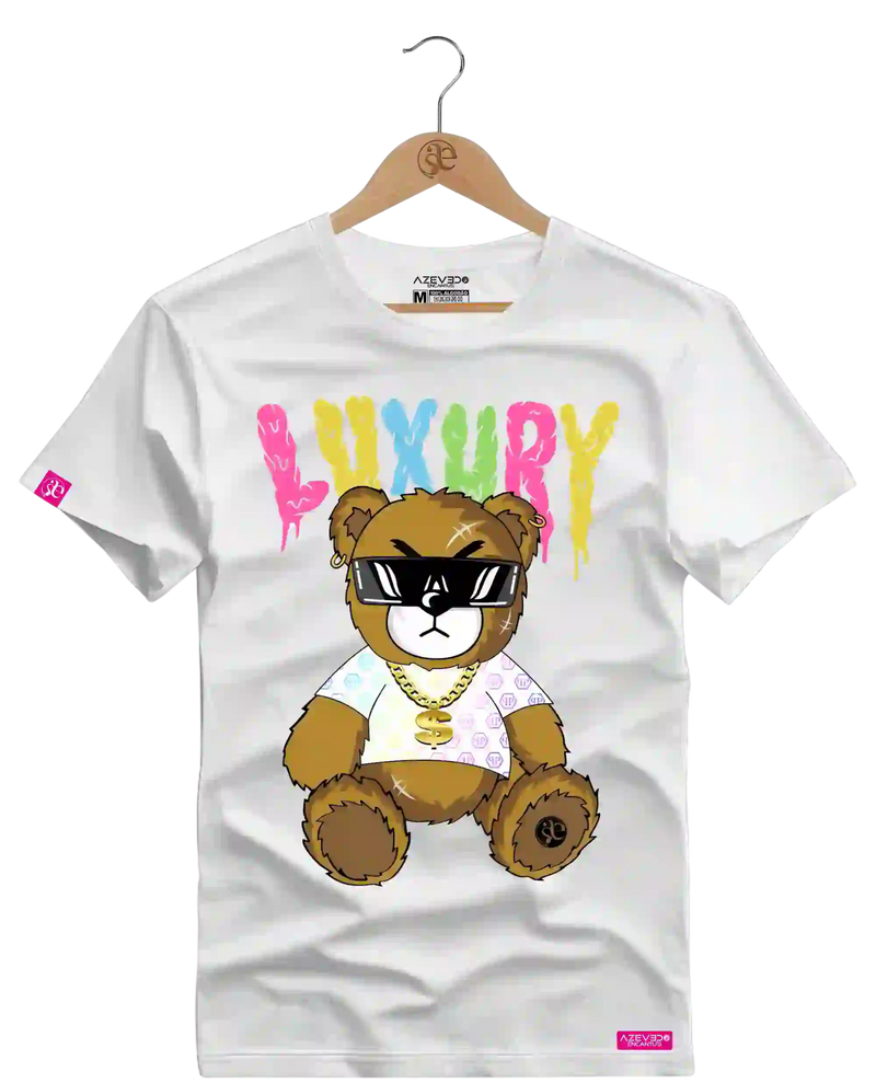 Camiseta Algodão Premium Estampa Urso Luxury - Azevedo Encantu's
