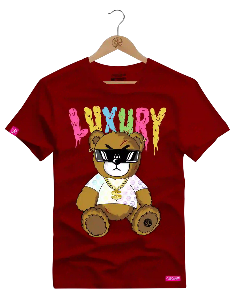 Camiseta Algodão Premium Estampa Urso Luxury - Azevedo Encantu's
