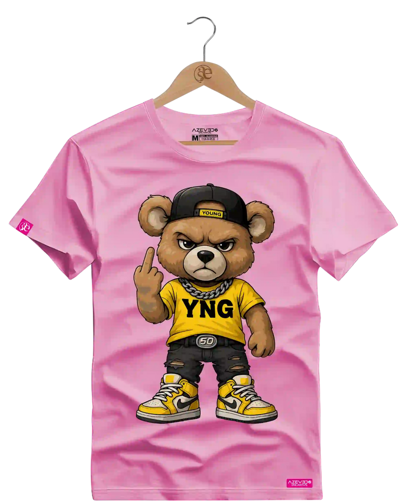 Camiseta Algodão Premium Estampa Urso NIKE Dedo - Azevedo Encantu's