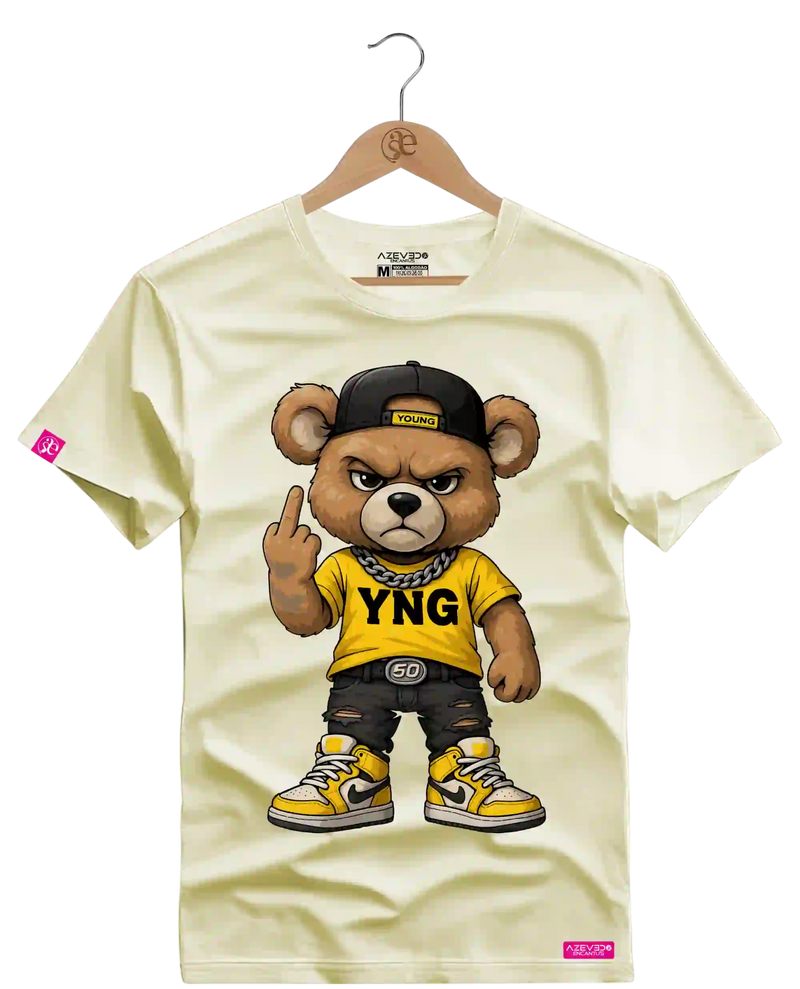 Camiseta Algodão Premium Estampa Urso NIKE Dedo - Azevedo Encantu's
