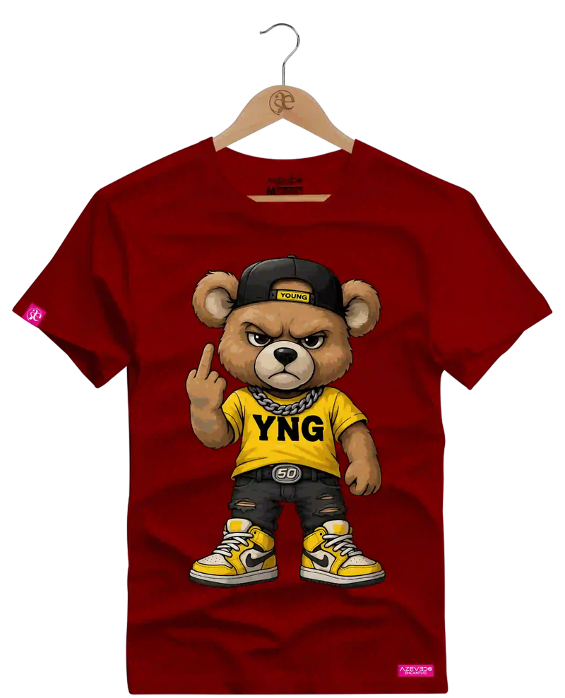 Camiseta Algodão Premium Estampa Urso NIKE Dedo - Azevedo Encantu's