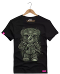 Camiseta Algodão Premium Estampa Urso Soldado - Azevedo Encantu's