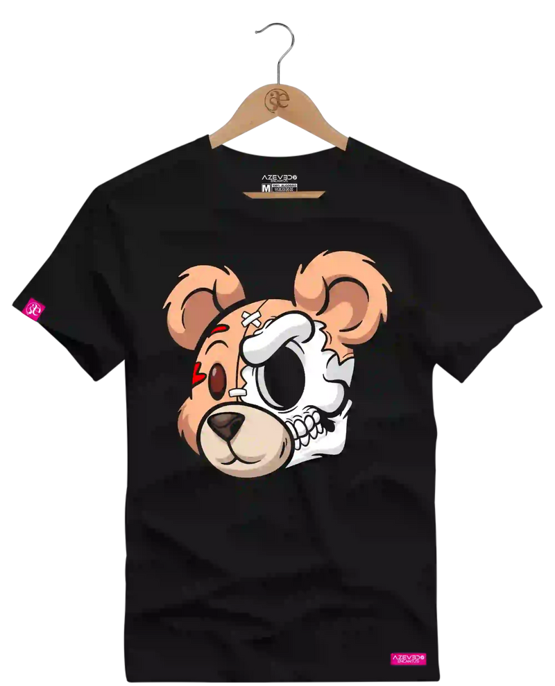 Camiseta Algodão Premium Estampa Urso Zumbi - Azevedo Encantu's