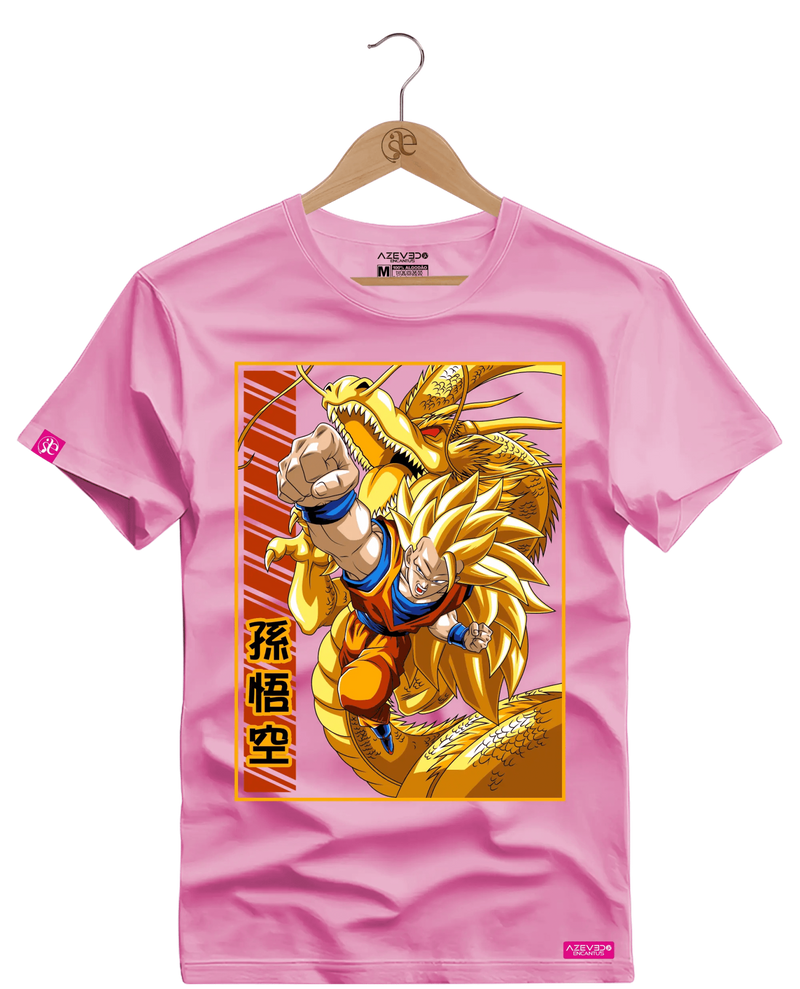 Camiseta Algodão Premium Goku Dragão - Azevedo Encantu's